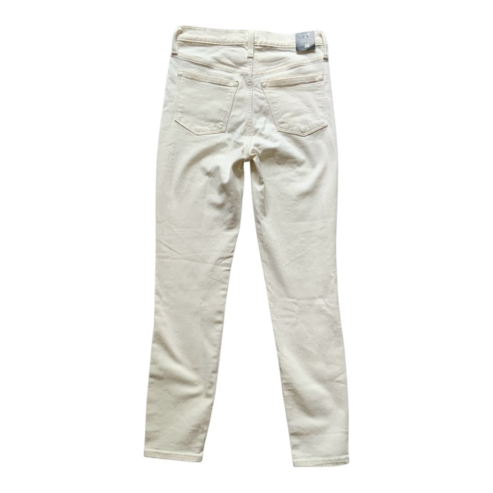 NWT J.Crew Highest-Rise Skinny Jeans in White Denim Sz 26 G1975 - Picture 7 of 10